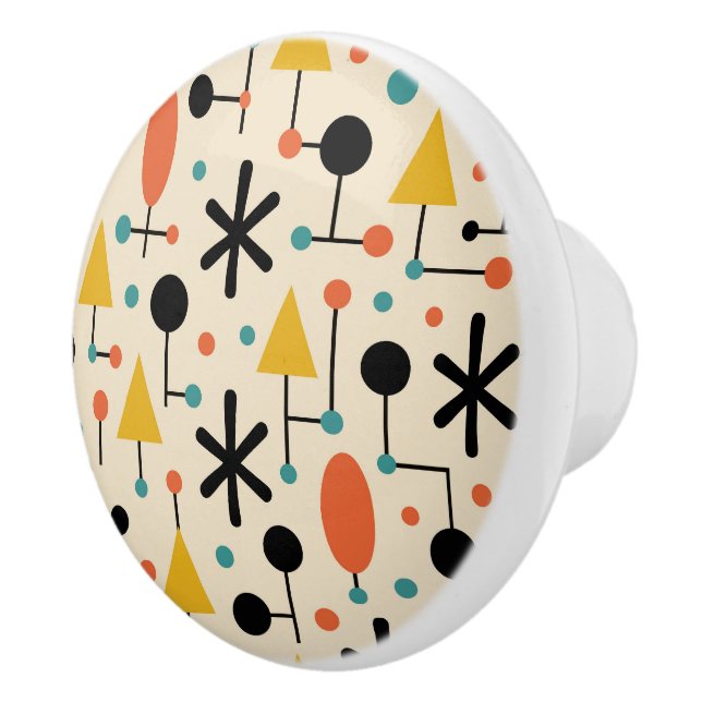 Mid Century Modern Stjärnknopp Mönster Knopp (Höger)