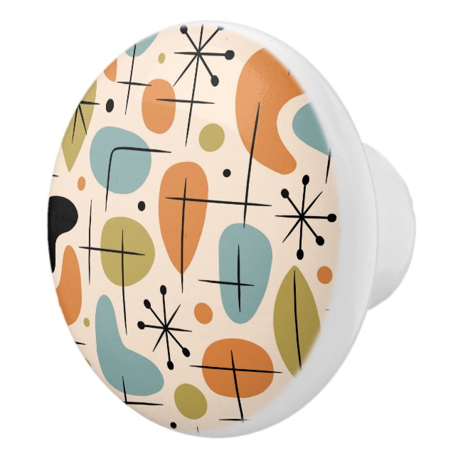 Mid Century Modern Stjärnknopp Mönster Knopp (Höger)