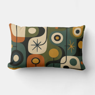 Mid Century Modern Stjärnknopp Mönster Lumbarkudde