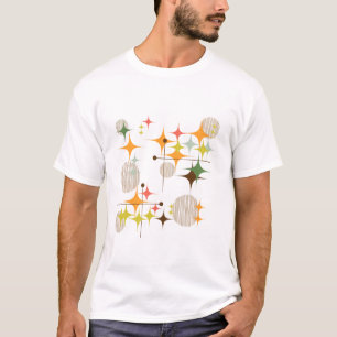 Mid Century Modern Stjärnspäckliga explosioner och T Shirt