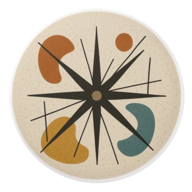 Mid Century Modern Stjärnsprängning Knopp (Framsidan)