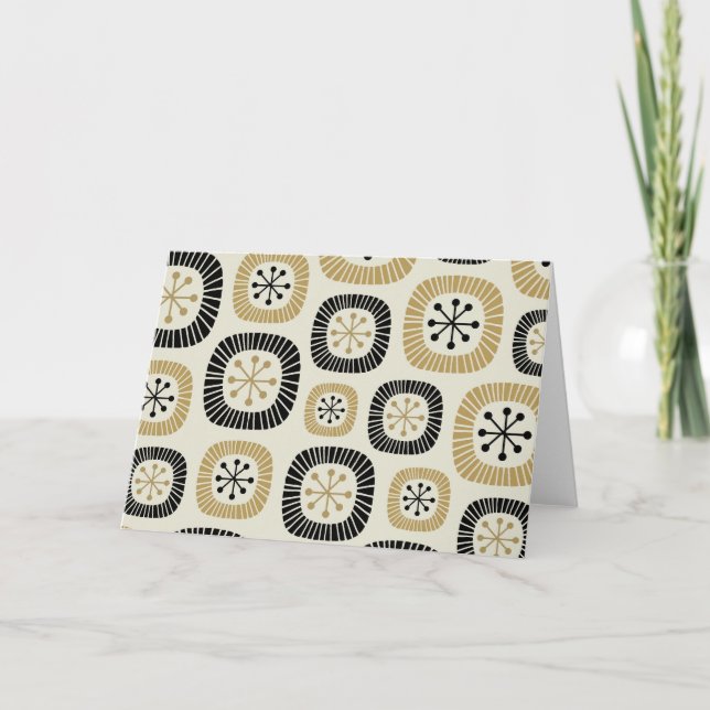 Mid Century Modern Stjärnsprängningsmönster Kort (Framsida)