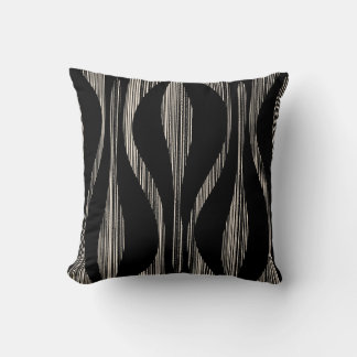 Mid Century Modern Stripe Lounge Mönster Black Kudde
