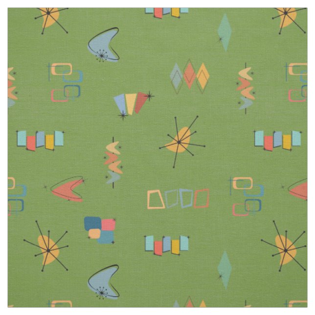Mid Century Modern Strukturerad Avokado Tyg (Provkarta)