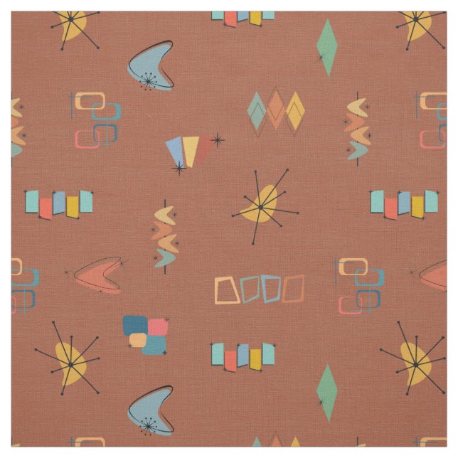 Mid Century Modern Strukturerad Sadelbrun Tyg (Provkarta)