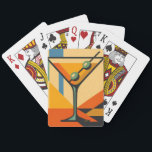 Mid Century Modern Sunrise Bauhaus Martini Casinokort<br><div class="desc">Welcome to my Mid Century Fantasy World! Designs in this store are born of growing up in a Mid Century home complete with Martini loving parents.  Break out the cocktails.  Merging fact with fantasy within Mid Century Modern,  Jazz,  Retro Futuristic,  Atomic and Space Age Designs.</div>