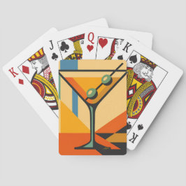 Mid Century Modern Sunrise Bauhaus Martini Casinokort