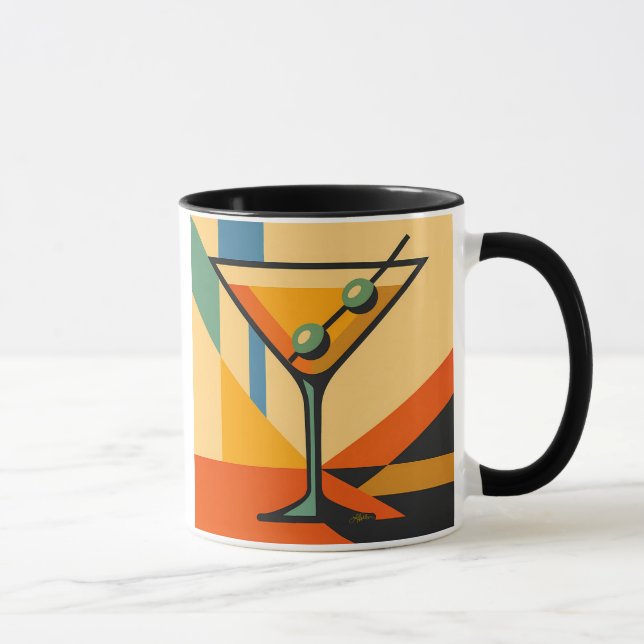 Mid Century Modern Sunrise Bauhaus Martini Mugg (Höger)