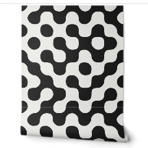 Mid Century Modern Svarta och Vita Prickar