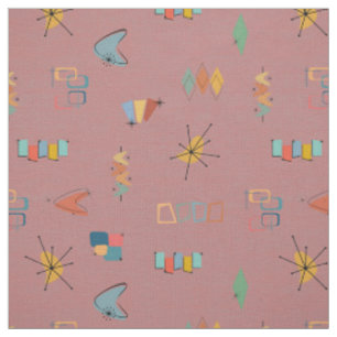 Mid Century Modern Texturerad Dammig Mörk Jordgubb Tyg