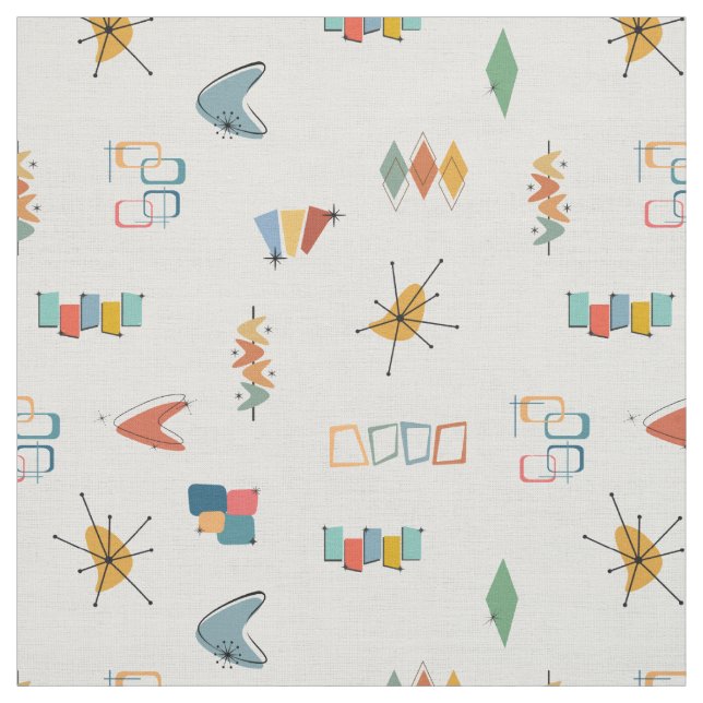 Mid Century Modern Texturerad Vit Tyg (Provkarta)