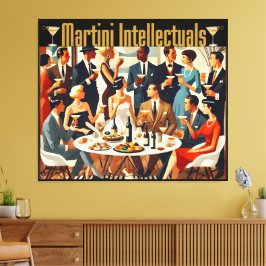 Mid Century Modern The Martini Intellektuella Canvastryck