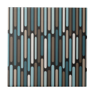 Mid Century Modern Thin Rand Turcos Brown Kakelplatta