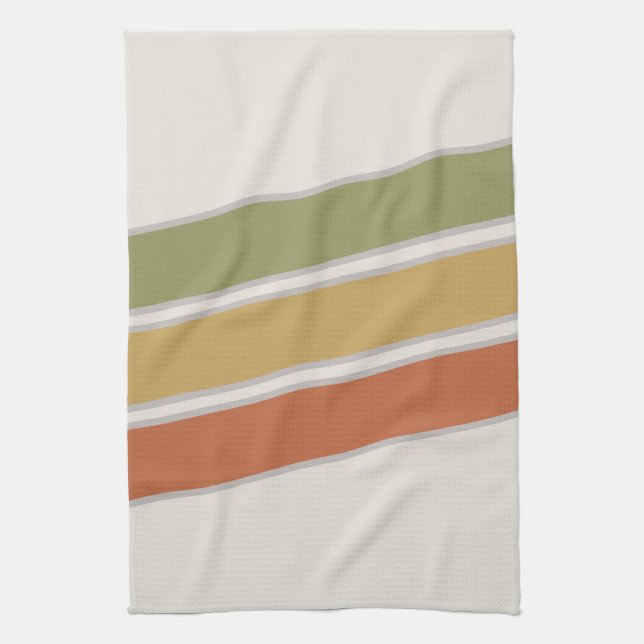 Mid Century Modern Three Rand Kökshandduk (Vertikal)