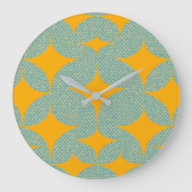 Mid Century Modern Turcos Diamond Stor Klocka (Framsida)