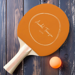 Mid-Century Modern Varm Citrus med Namn Pingisracket