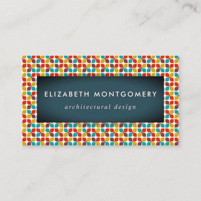 Mid Century Modern Visitkort (Framsida)