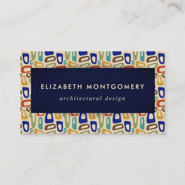 Mid Century Modern Visitkort (Framsida)