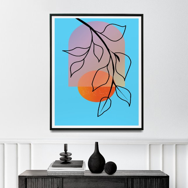 Mid Century Modern Wall Art, Abstrakt liggande, Poster (Skapare uppladdad)