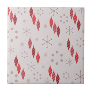 Mid Century Modern Winter Red Kakelplatta