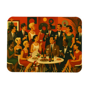 Mid Century Moderna Martini-intellektuella jul Magnet