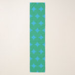 Mid Century-Modet Geometric Mönster - Grönt och bl Sjal<br><div class="desc">Mid Century-Modet Geometric Mönster - Grönt och blått</div>