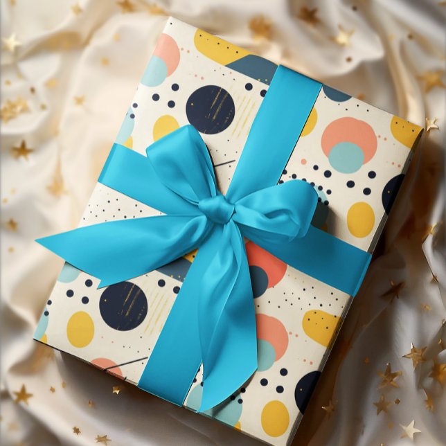 Mid-Century Mönster. Färgformer för Abstrakt Presentpapper (Skapare uppladdad)