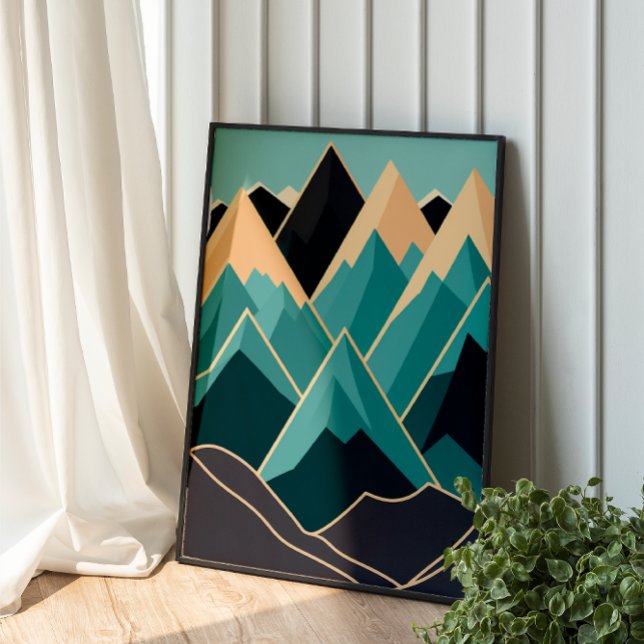 Mid Century Mountains Poster (Skapare uppladdad)