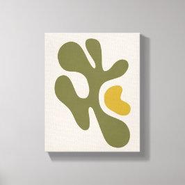 Mid-Century Organic Abstract | Olive Gold No. II Canvastryck