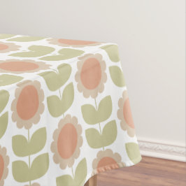 Mid-Century Pastel Pink Retro Floral Pattern
