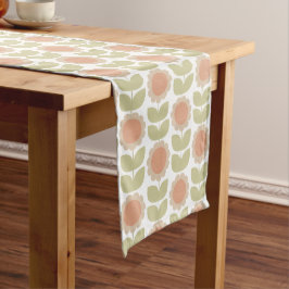 Mid-Century Pastel Pink Retro Floral Pattern