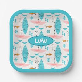 Mid Century Pink Catamaran