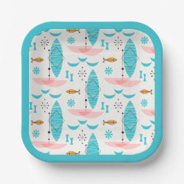 Mid Century Pink Catamaran