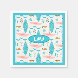 Mid Century Pink Catamaran Pappersservett