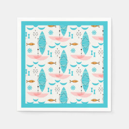 Mid Century Pink Catamaran Pappersservett