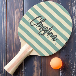 Mid-Century Polo Aqua Reef Målade Namn Pingisracket