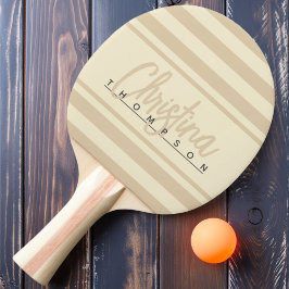Mid-Century Polo Banner Sanddyn Målade Namn Pingisracket
