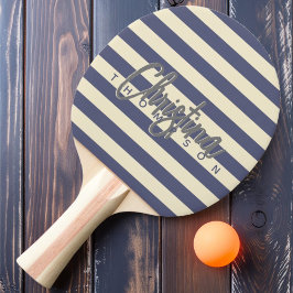 Mid-Century Polo Lavendel Bris Målade Namn Pingisracket