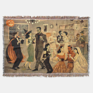 Mid Century Retro 40-tals Halloween Martini-fest Filt