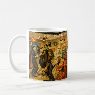 Mid Century Retro 50-tals Halloween Martini-fest Kaffemugg
