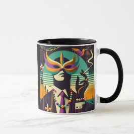 Mid Century Retro 60s Mardi Gras The Smoking Man Mugg