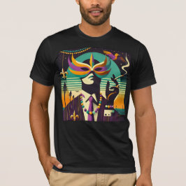 Mid Century Retro 60s Mardi Gras The Smoking Man T Shirt