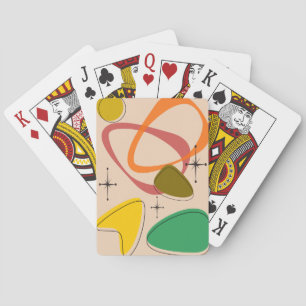 Mid Century Retro Atomisk Design Casinokort
