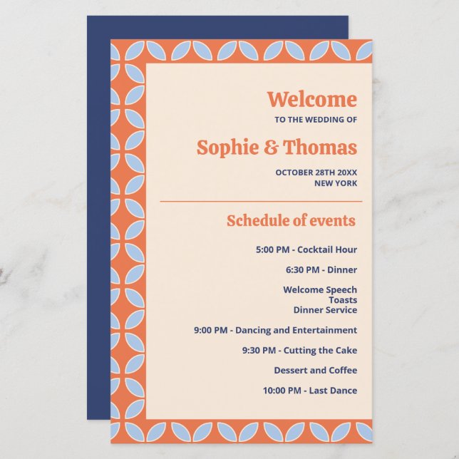 Mid Century Retro Bröllop (Fram/baksida)