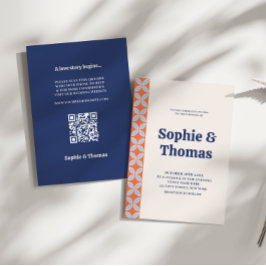 Mid Century Retro Bröllop Inbjudningar