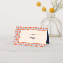 Mid Century Retro Bröllop Placeringskort