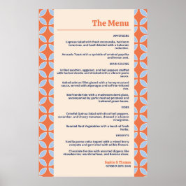 Mid Century Retro Bröllop Poster