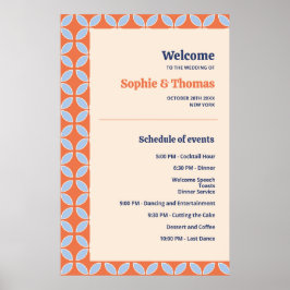 Mid Century Retro Bröllop Poster