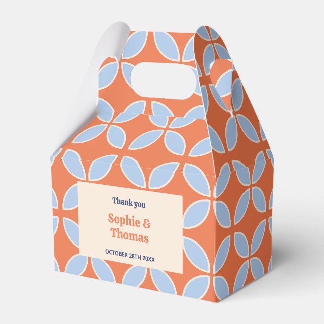 Mid Century Retro Bröllop Presentaskar (Framsidan Sidan)