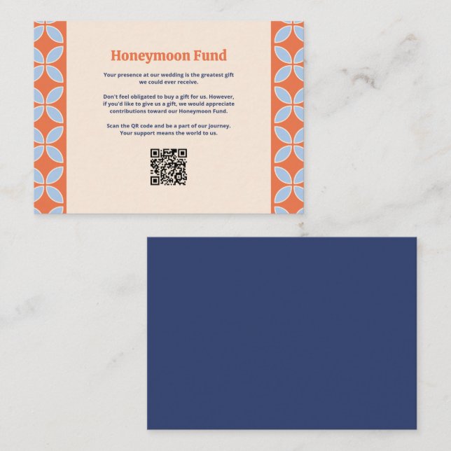 Mid Century Retro Bröllop Tilläggskort (Fram/baksida)